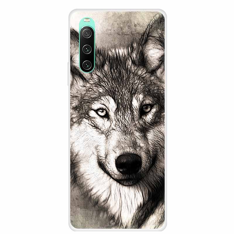 For Sony xperia 10 IV Case 1 IV 10 iV Clear Fashion Soft TPU Silicone Back Case For Sony Xperia 10 1 5 III Cover Funda Shell Cat