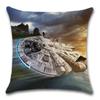 Star Plane Fighter Beige Linen Cushion Cover decorative Home Sofa Car Chair Seat Friend room office Kids gift