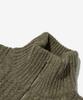OTHERFITS Cable High-Neck Knit Zip-Up (Khaki)