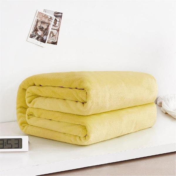 Solid Color Flannel Blanket Bed Throw Blanket On Bed / Sofa / Travel 100x150cm 150x200cm 180x200cm 200x230cm Blanket Adult/kids