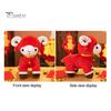 Decorative Sheep Pillow Plush Red Doll for Lunar New Year Decoration, Soft Stuffed Animal Toy with of The Decor Auspicious Embroidery And Bell Collar,