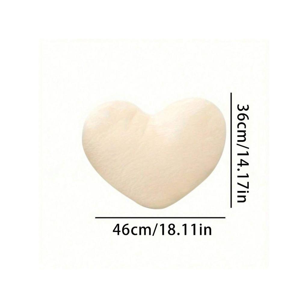 1 Heart-shaped Plush Pillow, Used For Room, Living Room Sofa, Office, And Home Decoration