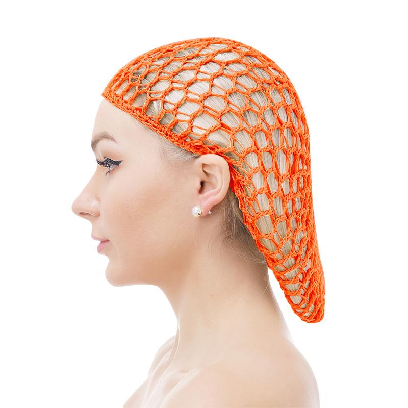 New Women's Handmade Crochet Hairnet Snood Cap Elastic Band Mesh Head Cover Hair Net Wrap Nylon Sleeping Caps Beauty Hair Net
