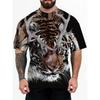Summer fashion men's printed T-shirt sports casual  men's popular short sleeved top