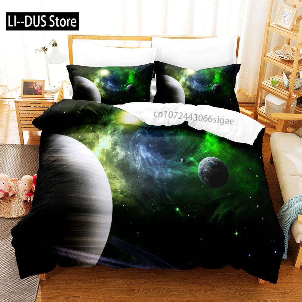 Comforter Universe Bedding Set Single Twin Full Queen King Size Starry Sky Bed Set Aldult Kid Bedroom S 3D Print 031