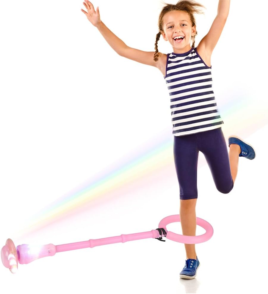 Children's Flashing Jump Ring with Counter, Light-up Swing Wheel, Flashing Jumping Ball, Foldable Ankle Skip Ball, Jumping Ball– Sports Jumping Toys