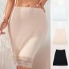 Women's Lace Patchwork Anti-Transparent Midi Skirt - Knee-Length, Anti-Static, Plus Size