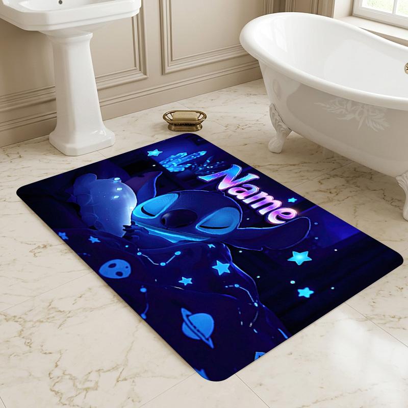 Custom Name Stitch Dreams Gamer Carpet Rug for Bedroom Living Room Home Sofa Decoration,Office Home Decor Game Large Decor Floor Mat