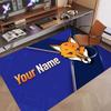 Custom Rug Leicester City Pattern Print Name Text Soft Non‑Slip Floor Carpet for Home Indoor Decoration
