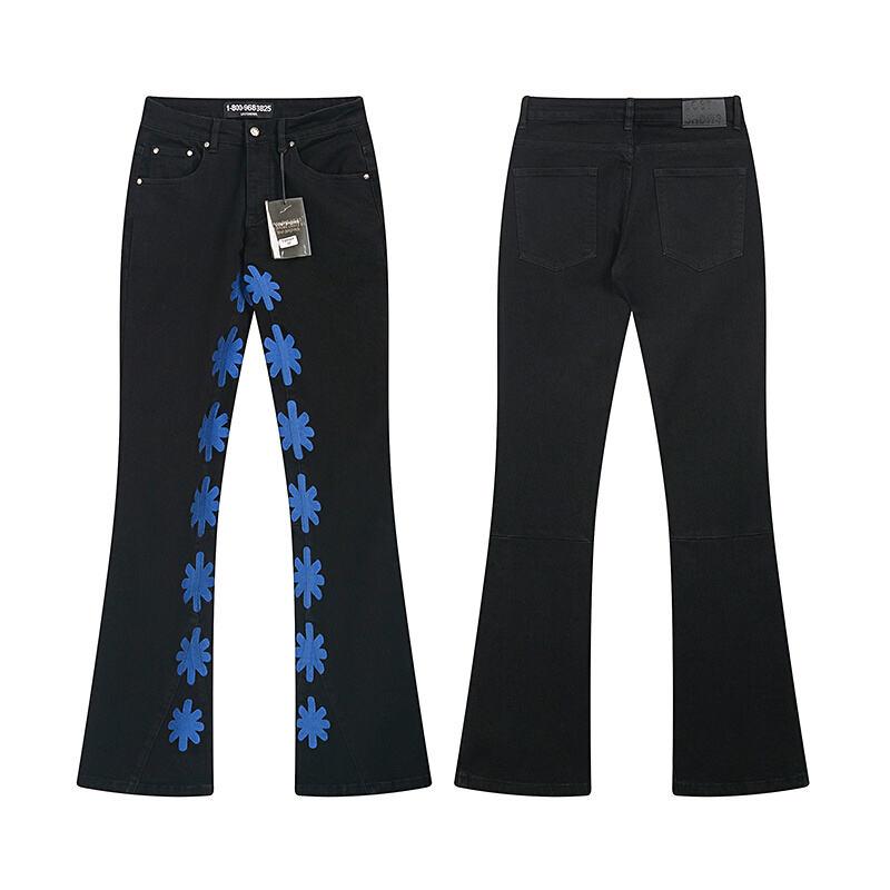 LOSTSHDWS Men's and Women's Spring and Autumn Flared Elastic Jeans Couple Jeans