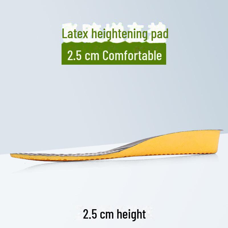 Haiboli Herre Lær Høydeøkende Innersåle - Komfortabel Pustende Lateks, 2cm/3cm/5cm Usynlig Løft