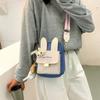 Cute Canvas Bag Female Personality Cartoon Student One-shoulder Cloth Bag Trendy Ins Versatile Crossbody Bag