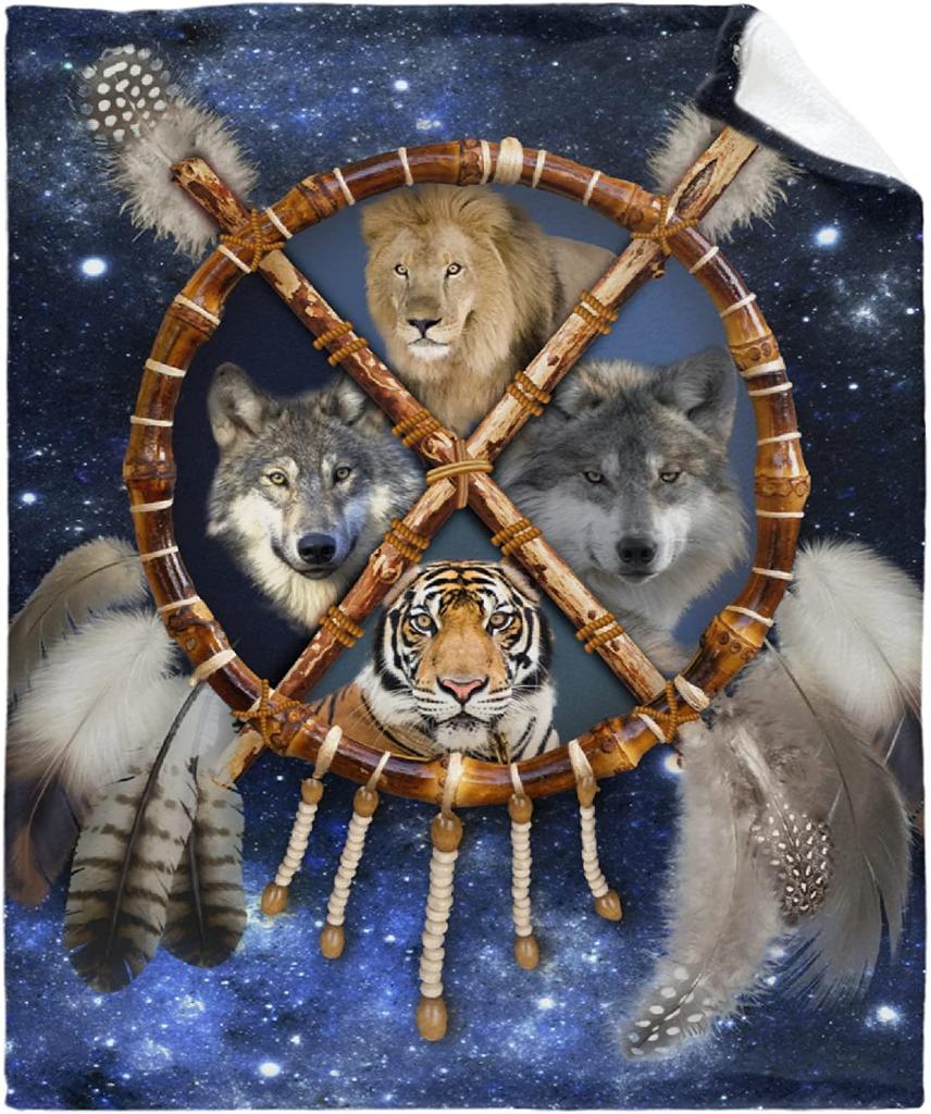 Tiger Throw Blanket for Kids Girls Teen and Adults , Animal Print Winter Warm Thick Flannel Blanket Soft Comfort for Bed Couch Bedding