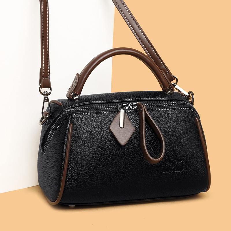 New Style Bag Women's Bag Fashionable Versatile Messenger Bag Boston Retro Shoulder Bag Women