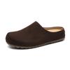 Plus Size 45 46 Mules Man Slip On Flats Half Shoes for Men Open-back Flat Sneakers Casual Shoes Suede Leather Slide Sandals 2026