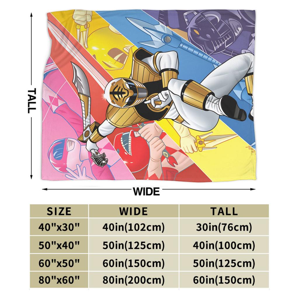M-Mighty Morphin Blankets  Cartoon P-Power Rangers Super Soft Pattern Plush Throw Blanket For Bedroom Picnic Bedspread Bed Cover