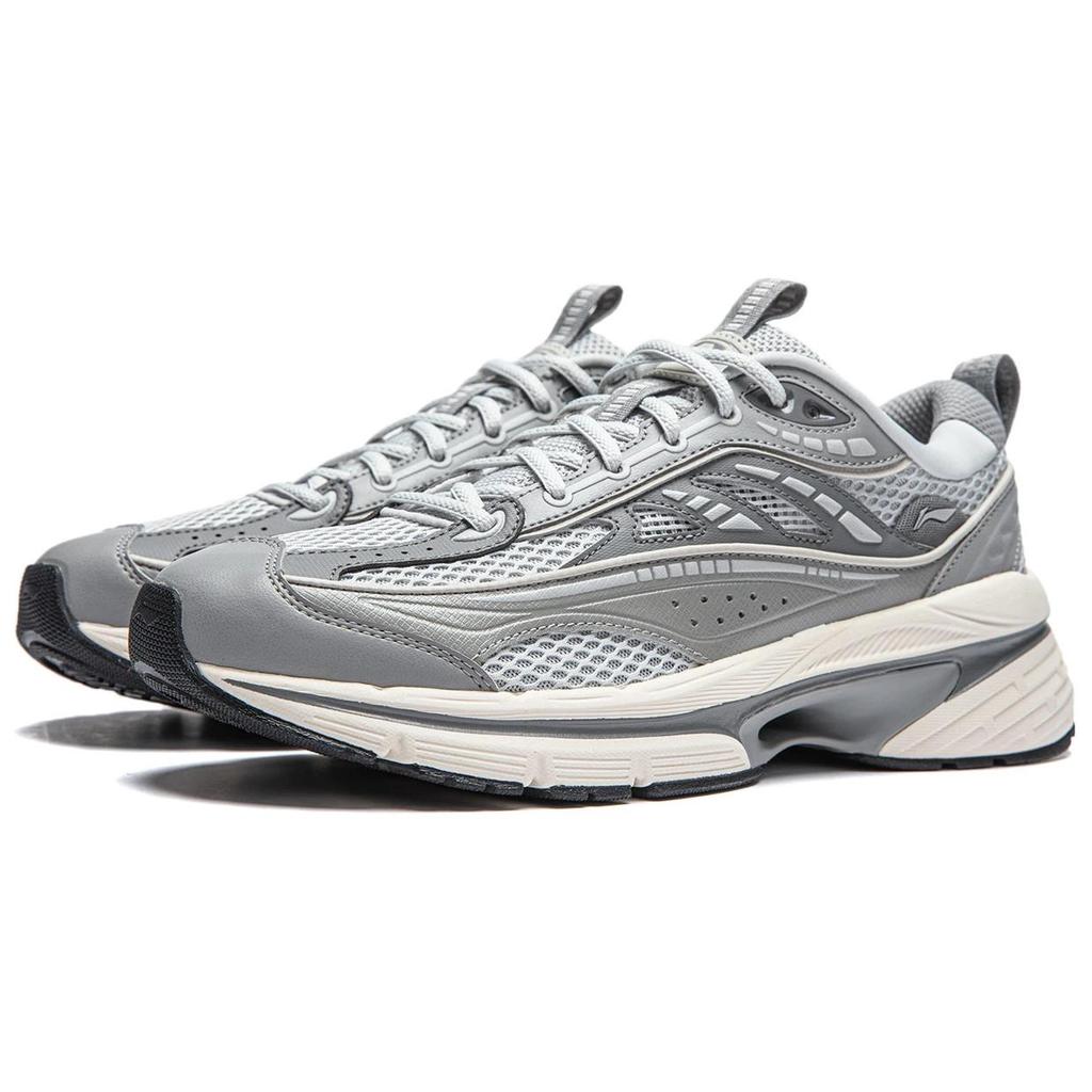 LiNing Yixing Lite Classic Comfortable Thick Sole Height Increasing Shock Absorbing Non-Slip Wear-Resistant Rebound Low-Top Casual Shoes AGCU057-2