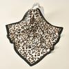 68*68cm Leopard Print Silk Scarf for Women Imitation Silk Light Luxury Versatile Headwear Bag Decoration Clothing Square Scarf