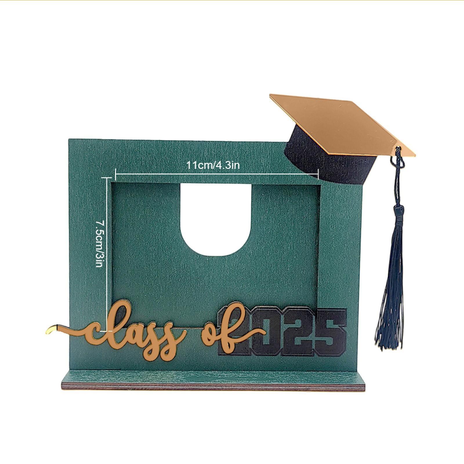 

Трехмерные деревянные праздничные украшения для выпускного сезона 2025 года Подарки на выпускной сезон One Size зелёный