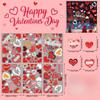 6 Sheets Creative Heart Valentine'S Day Window Stick Double-Sided PVC Window Decals Window Decorations Wedding