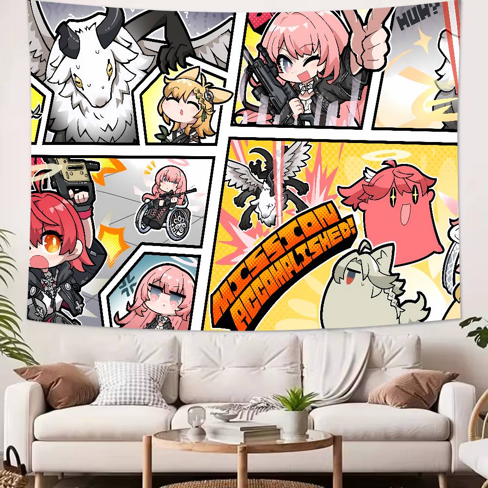 Popular Video Gaming Cool Fashion Arknights Tapestry Popular Room Decoration Wall Tapestry Art Room Home Decor Wall Art Decor