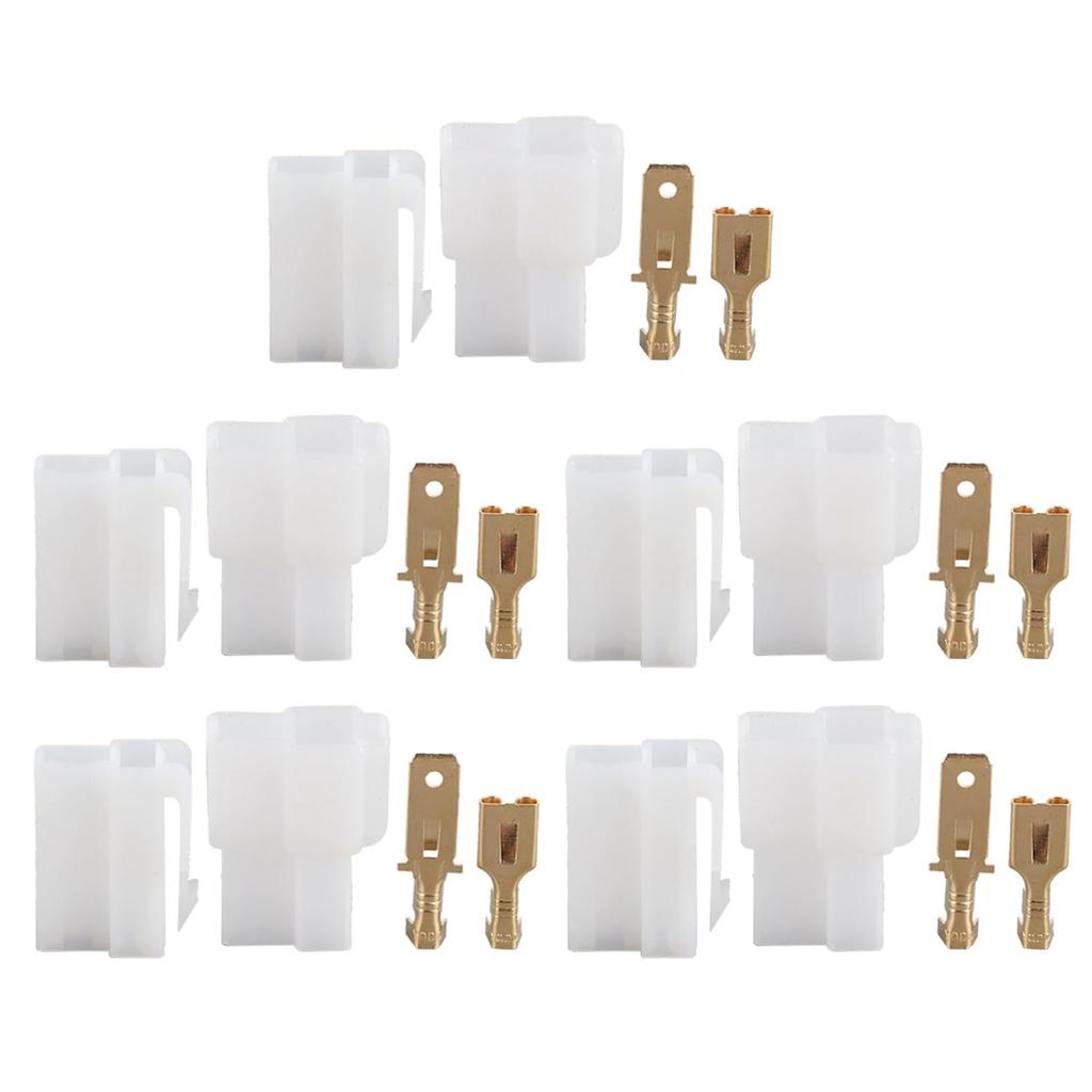 Acouto T-Type Power Plug 2 Pin for Car Radio Cable Connectors Automotive Electrical T Shape Wire Connector Male Female Socket Plug and Pin for
