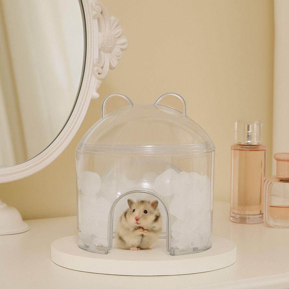 Transparent Guinea Pig Ice Nest PET Hamster Cooling Habitat Creative Hamster Cooling House  Summer
