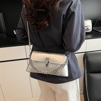 This Year's Popular High-end Bag Women's 2025 New Simple Casual Chain Bag Shoulder Crossbody Small Square Bag