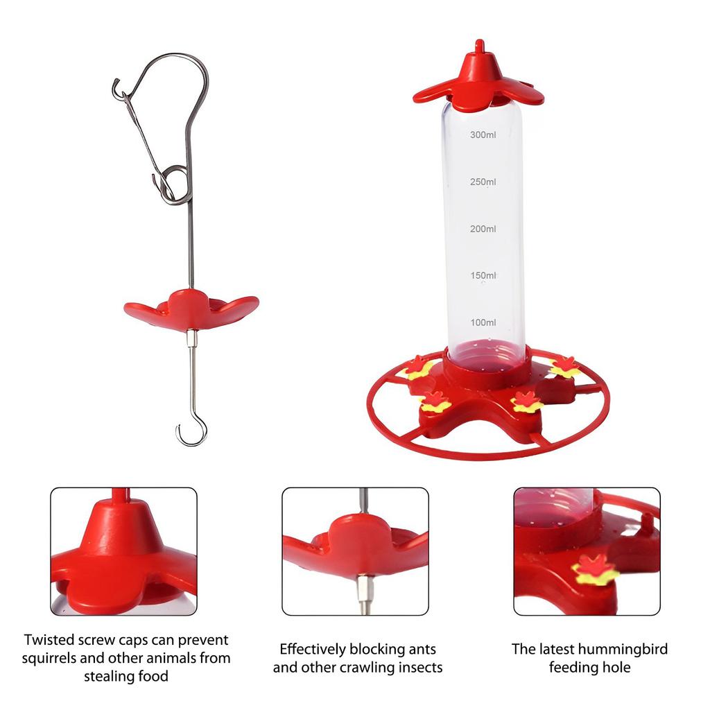 Durable Hummingbird Water Feeder with Bright Colors Anti Ants and Easy To Clean Ideal for Outdoor Gardens