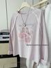 Plus Size Cherry Cat Cotton T-shirt with 3D Butterfly Design