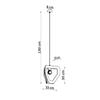 Tres White Hanging Lamp