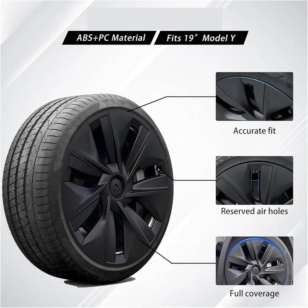 19" Full-Edge Wheel Cover for 2017-2024 Tesla Model Y (Old Style)