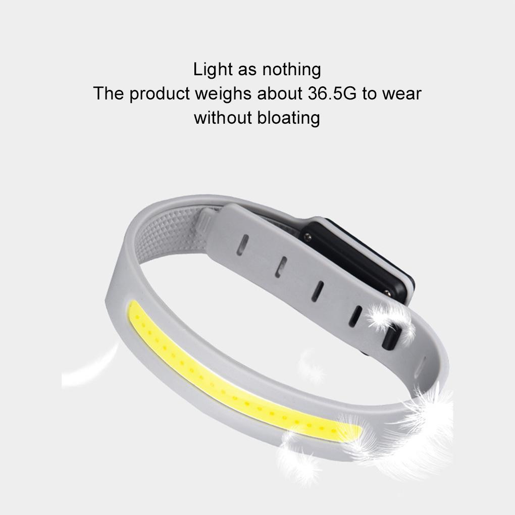USB Rechargeable COB LED Armband Light For Night Running IPX4 Waterproof Flashlight Type-C USB Leg