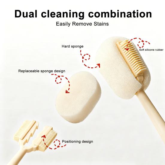 360stupňový flexibilní silikonový kartáč na láhev 5 v 1 multifunkční čisticí sada s měkkými pevnými štětinami