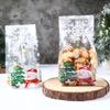 50/100Pcs Transparent Christmas Snowman Cookie Bags Candy Packaging Bags  Winter
