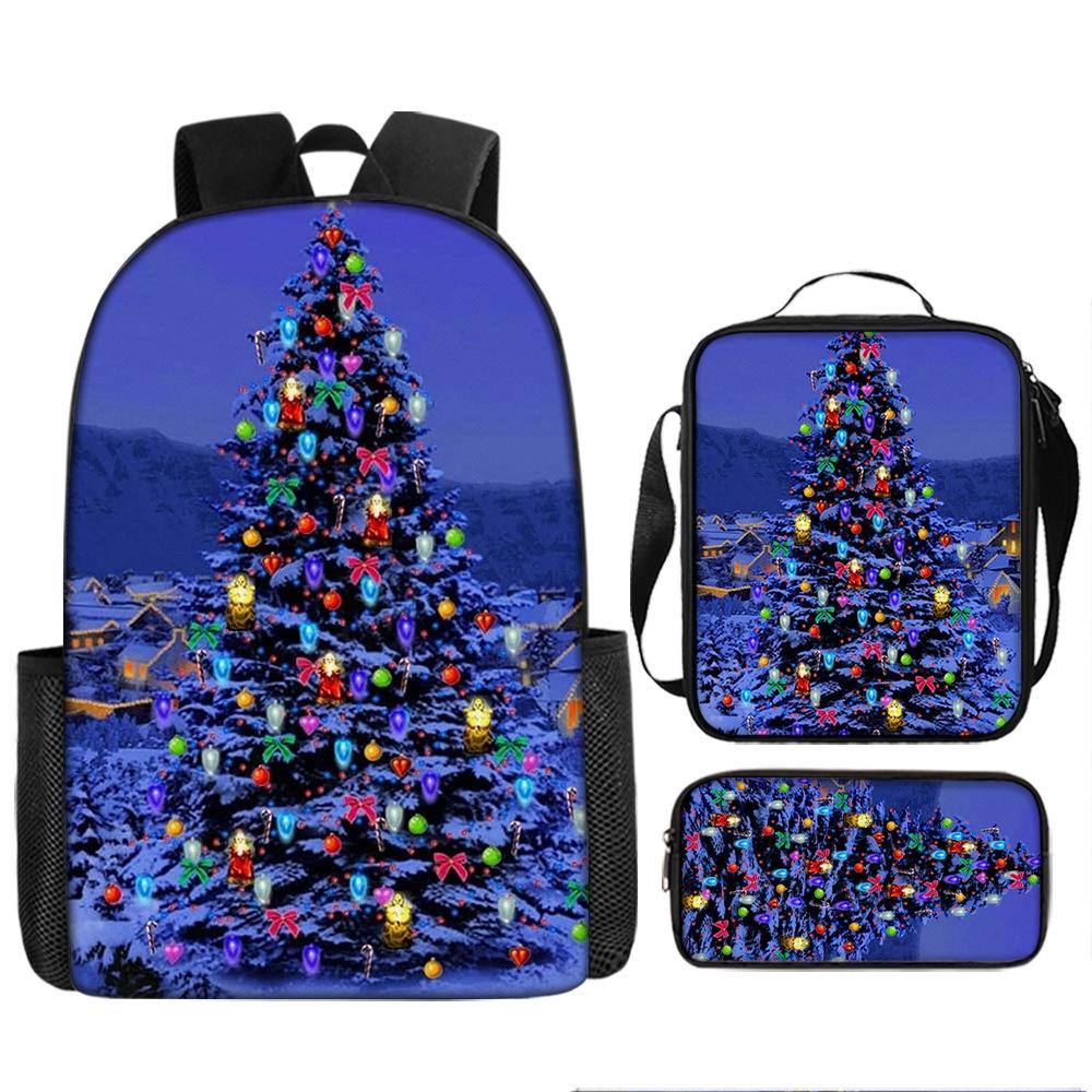 Pixel Halloween Student School Bag Cartoon School Bag Children's Backpack Anime Backpack Satchel