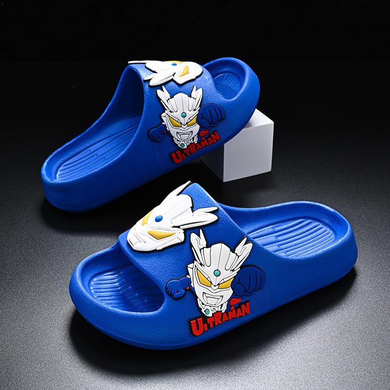 Comfortable Boys Summer Slippers For Kids With Cartoon Superhero Design In Multiple Colors And Sizes