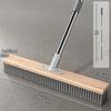 Cleaning Brush Made of Stainless Steel And Wood with Strong Dirt Removal for Patio, Sidewalk