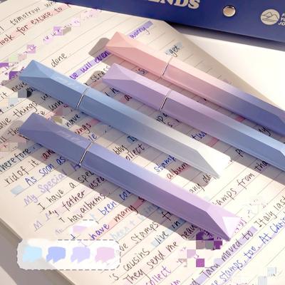 4pcs/box Lovely Graffiti Scrapbook Markers Pen Creative Cute Gradient Color Highlighter Marker for Kids Cute Writing Supplies