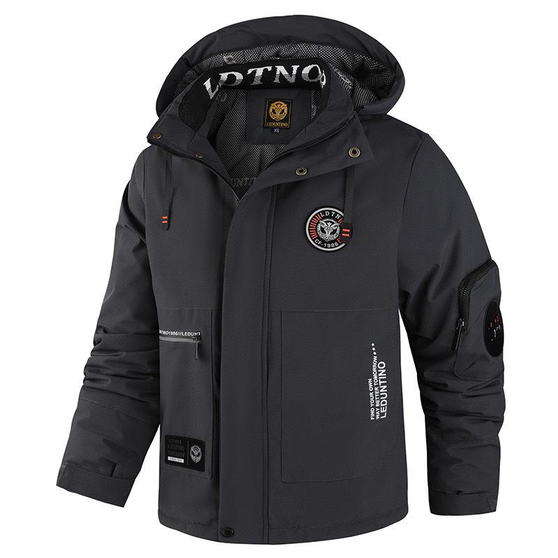 Men's Thickened Waterproof Hooded Cotton Coat - Outdoor Winter Warm, Plus Size Jacket