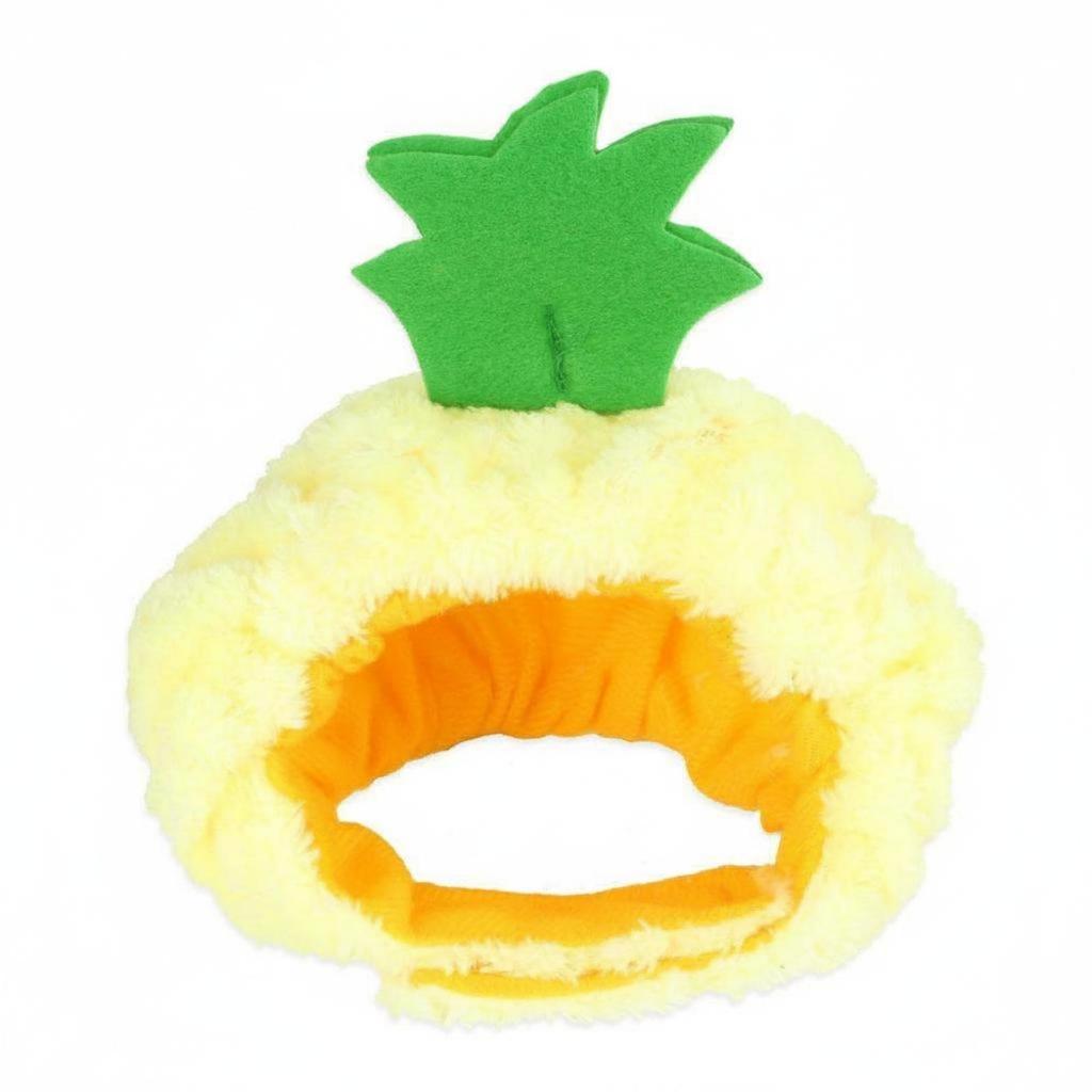 Pineapple Pet Hat Open Face Costume Ear Openings Dress up Headwear