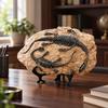 Dinosaur Display Ornament Desktop Resin Skeleton Plaque Textured Style