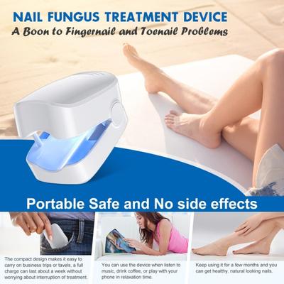 Nail Fungus Treatment Light 910nm Infrared Light 460nm Blue Light Toenail Fingernail Fungal Cleaning Onychomycosis Removal Device LED Therapy Lamp