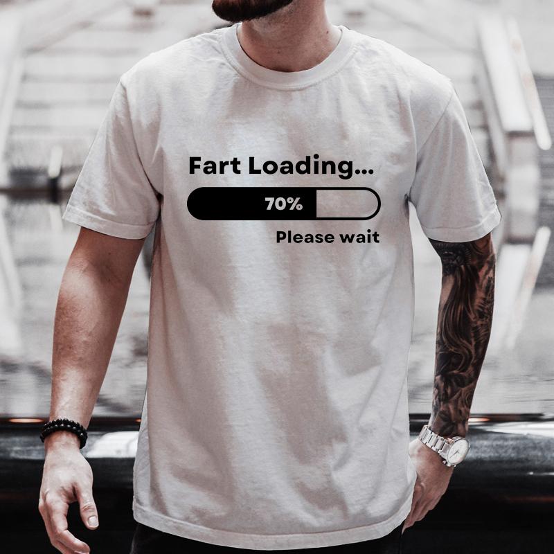 

Huge Fart Loading Tshirt Humor Tee Joke Gag Tshirt for Dad Gifts Guys Clothes Short Sleeve Tees Funny Graphic Tops 4XL