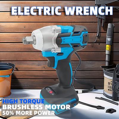 Wireless Cordless Electric Impact Wrench European Standard Brushless Hand Tool No Battery Heavy Duty Garage Workshop