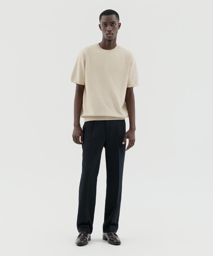 TRADCLUB Core 3-Button Comfort Casual Setup Suit Single-Pleat Pants (Black)