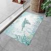 Tropical Sea Turtle Bath Mat for Bathroom Rug Ocean Coral Print Absorbent Waterproof Nautical Home Decor Spa Runner