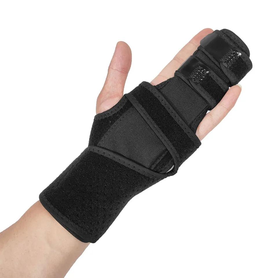 Loogdeel 1Pcs Aluminum Wristband Wrist Brace Finger Support Broken Fingers Arthritis Tendonitis Finger Splint Carpal Thumb Guard