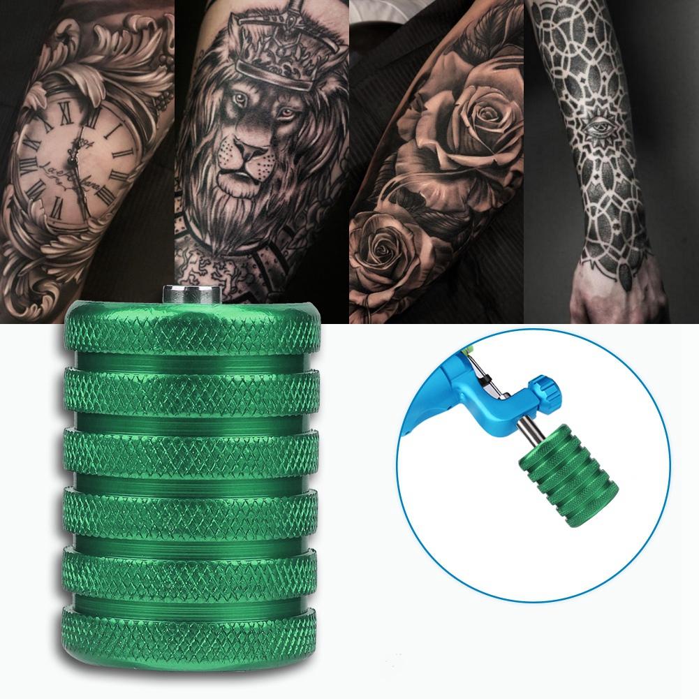 35mm Aluminiumlegierung Tattoo Gerändelter Griff Tube Tattoo Maschine Griffgriffe (rot)