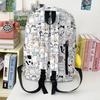New high-value niche personalized graffiti comics trendy cool backpacks for men and women lightweight large-capacity backpacks
